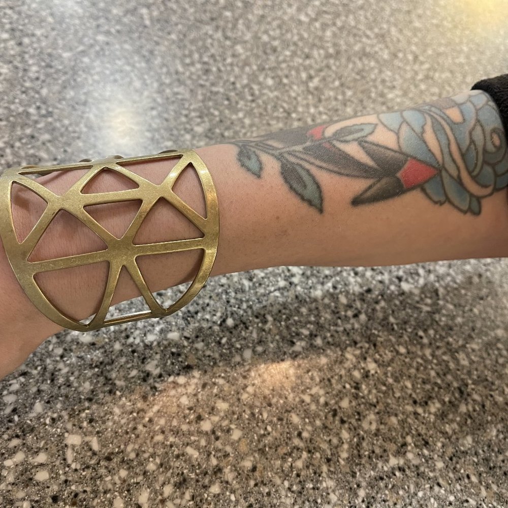 2/$20 Gold-Tone Brass Metal Cuff Bracelet